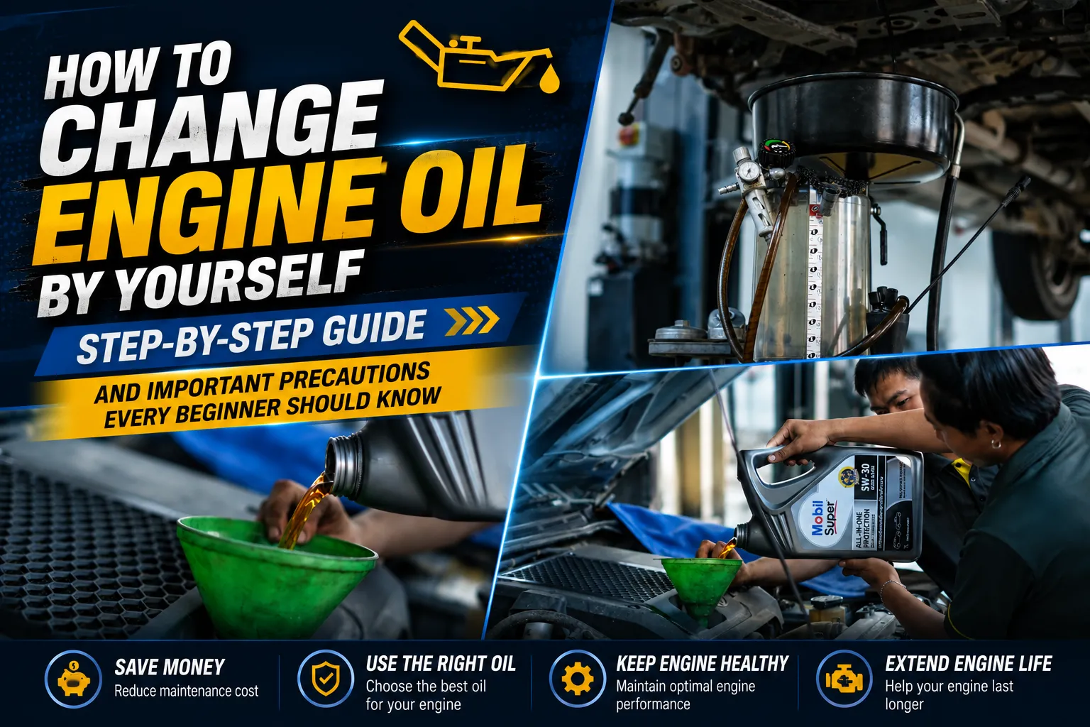 How to Change Your Car Engine Oil Yourself: A Step-by-Step Guide with Crucial Precautions for Beginners
